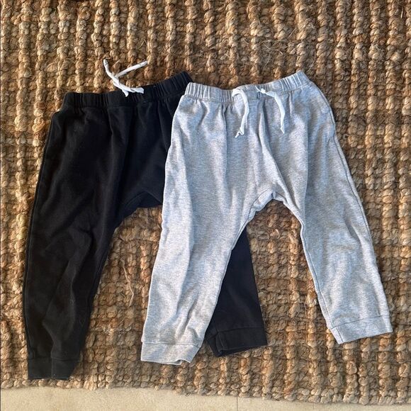 Other - (2) Pair of Kids Black and Gray Jogger Pants - Drawstring